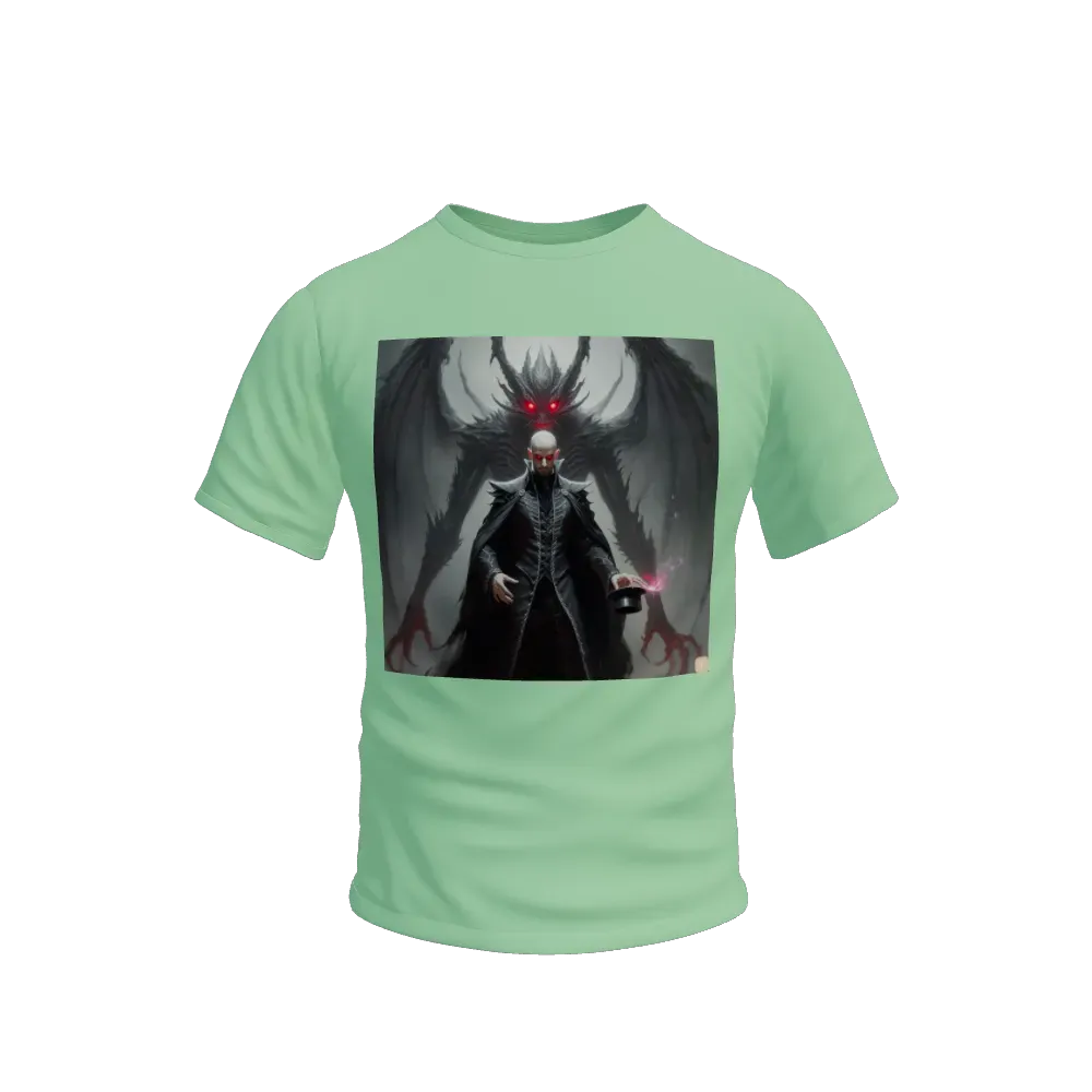 A sleek dressed magician in black , behind him stand a satanic beast with many eyes looking ominous , anime style , jujutsu kaisen , dark anime fantasy