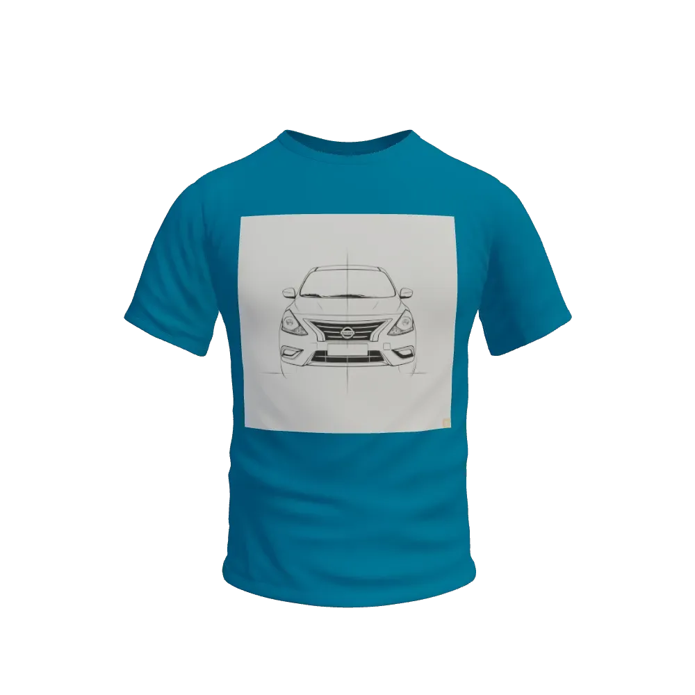 Nissan almera simple logo for n16 with the face of the car simple lines skitch