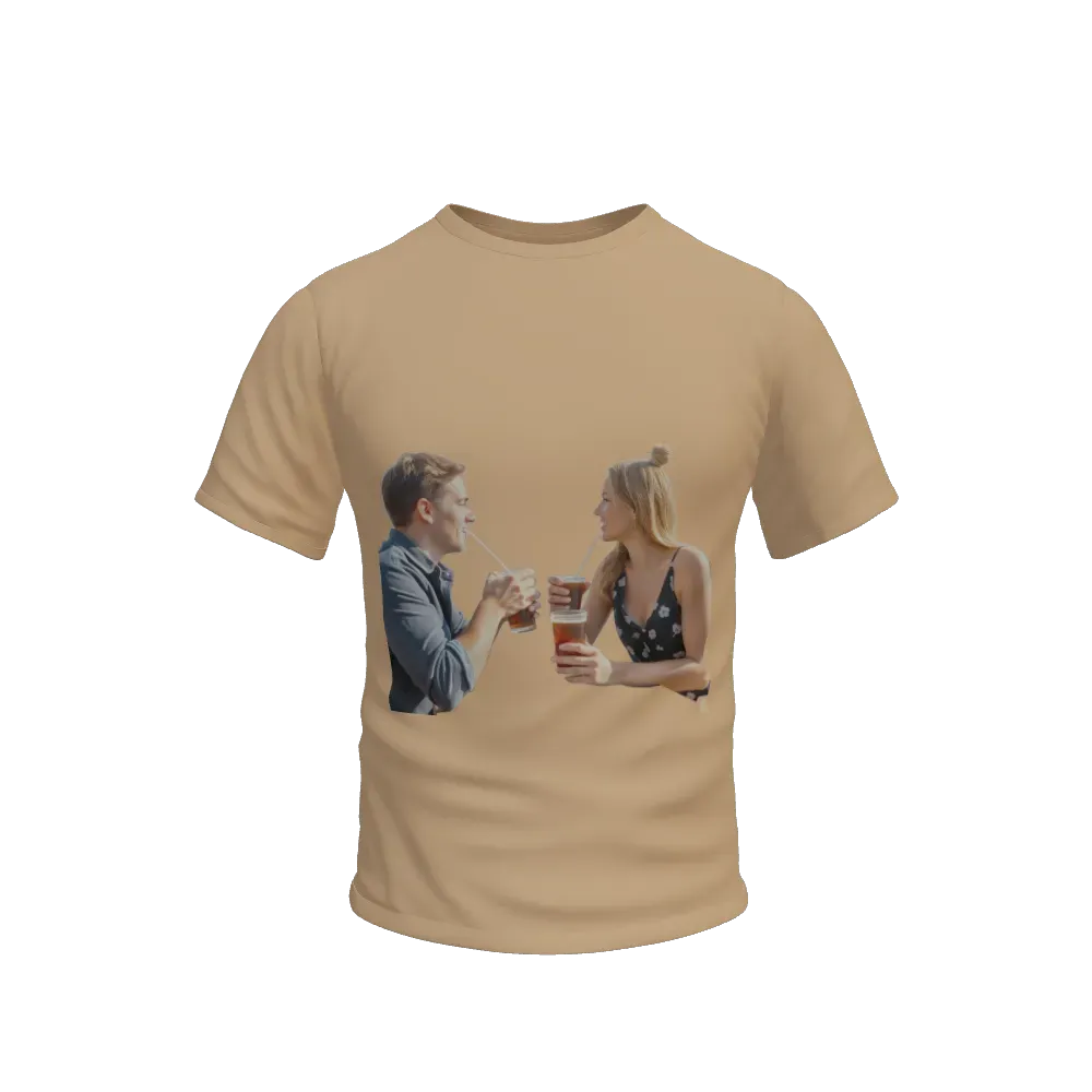 Coffee lovers drinking near the sea