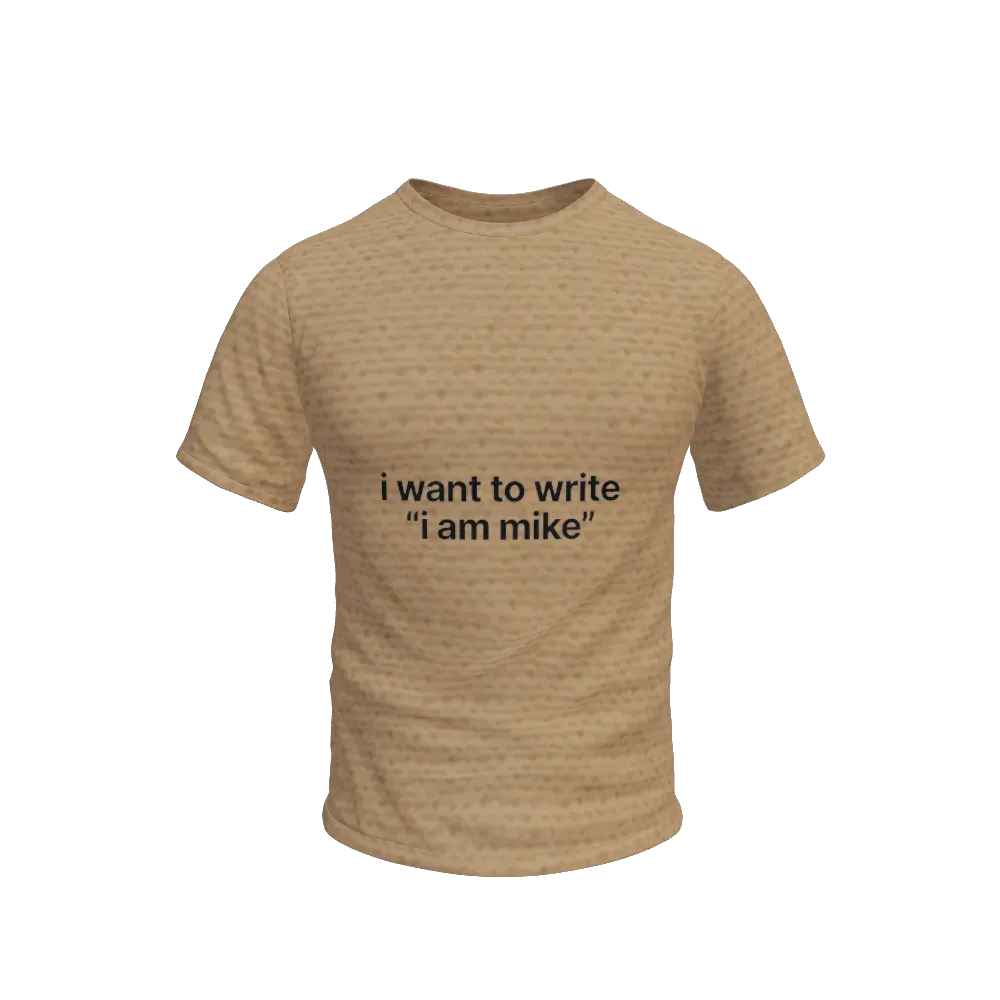 design a mug with a personalized quote i want to write "i am mike"