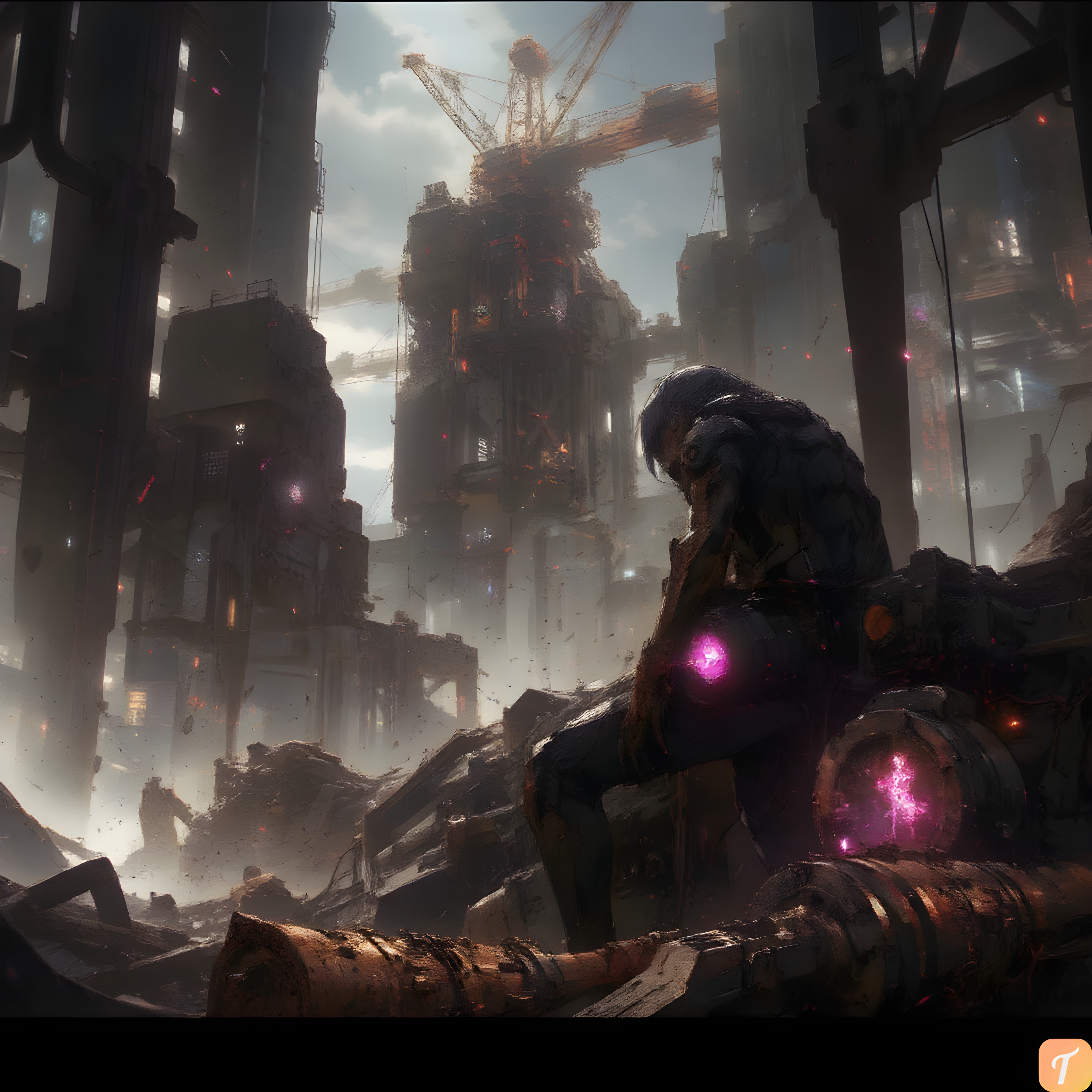 Cyberpunk Junkyard Explorer