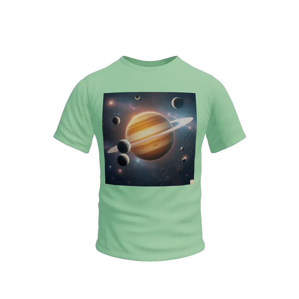 Generate an image featuring celestial bodies in the vastness of space. Include planets, stars, and galaxies to create a captivating cosmic scene.